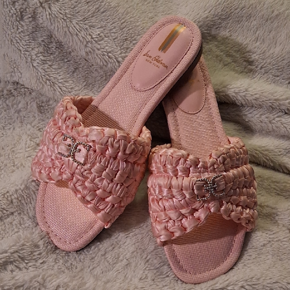Sam Edelman Blush Woven Slippers